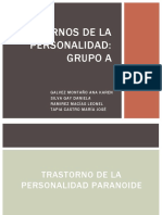 Trastornos de La Personalidad Grupo A