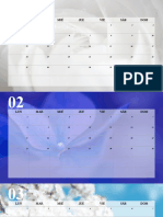 Calendar pages for each month