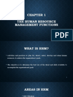 The Human Resource Management Functions