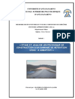 Etude Et Analyse Geotechnique de Construction D'un Barrage de ...
