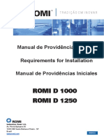 Instalação e configuração da máquina de usinagem CNC GL 240