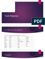 Verb Patterns Grammar