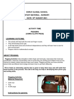 Dhruv Global School Study Material - Nursery DATE: 10 AUGUST 2021