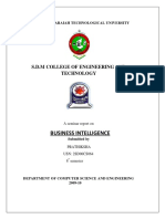 Business Intelligence: S.D.M College of Engineering and Technology