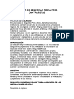 Politica de Seguridad Fisica para Contratistas