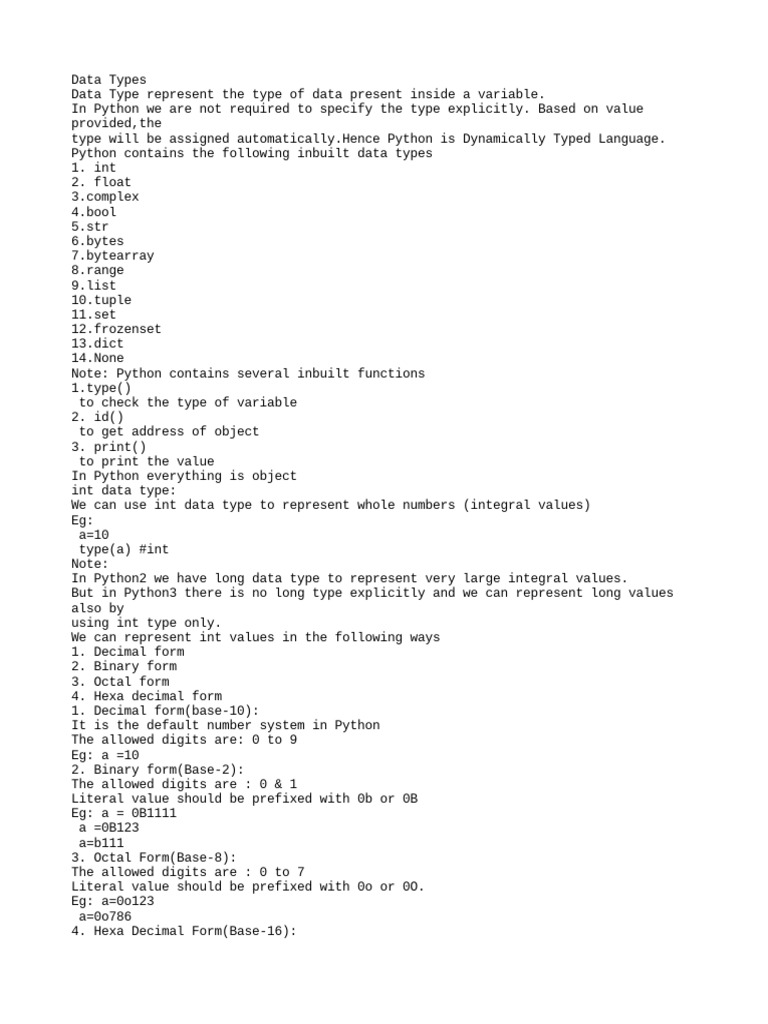 Datatypes | PDF | Integer (Computer Science) | Computer Programming