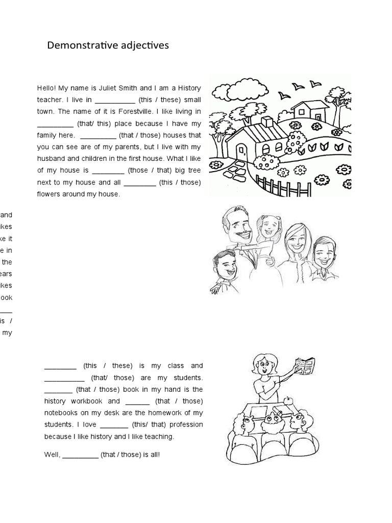 Demonstrative Adjectives 39156 | PDF | Language Arts & Discipline ...