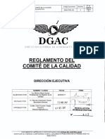 Reglamento del Comité de Calidad DGAC