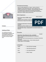 Curriculum Vitae Format