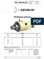 Rotating Unions: Operating Manual