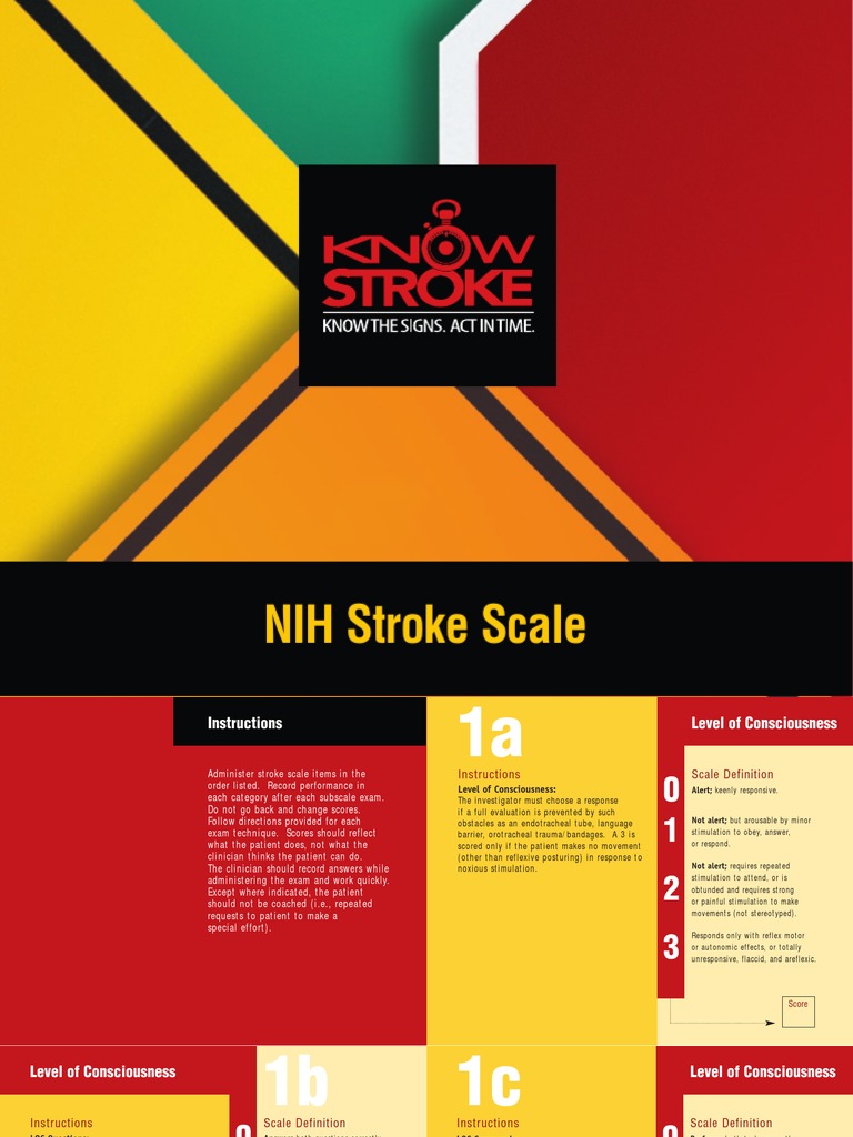 NIH Stroke Scale Administration Guide | PDF | Aphasia | Speech