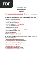 Week 15 - Grammar (Answer Key)