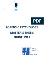 Forensic Psychology Master'S Thesis Guidelines