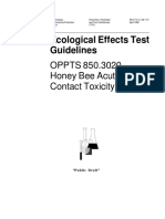 Ecological Effects Test Guidelines: OPPTS 850.3020 Honey Bee Acute Contact Toxicity