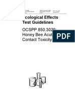 Ecological Effects Test Guidelines: OCSPP 850.3020: Honey Bee Acute Contact Toxicity Test