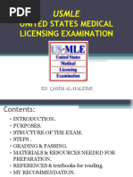 United States Medical Licensing Examination: Usmle