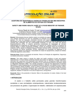 Artigo - Auditoria de Segurança e Saúde Do Trabalho em Uma Indústria de Alimentos Do Estado Do Paraná