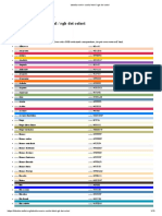 Tabella Nomi e Codici HTML - RGB Dei Colori