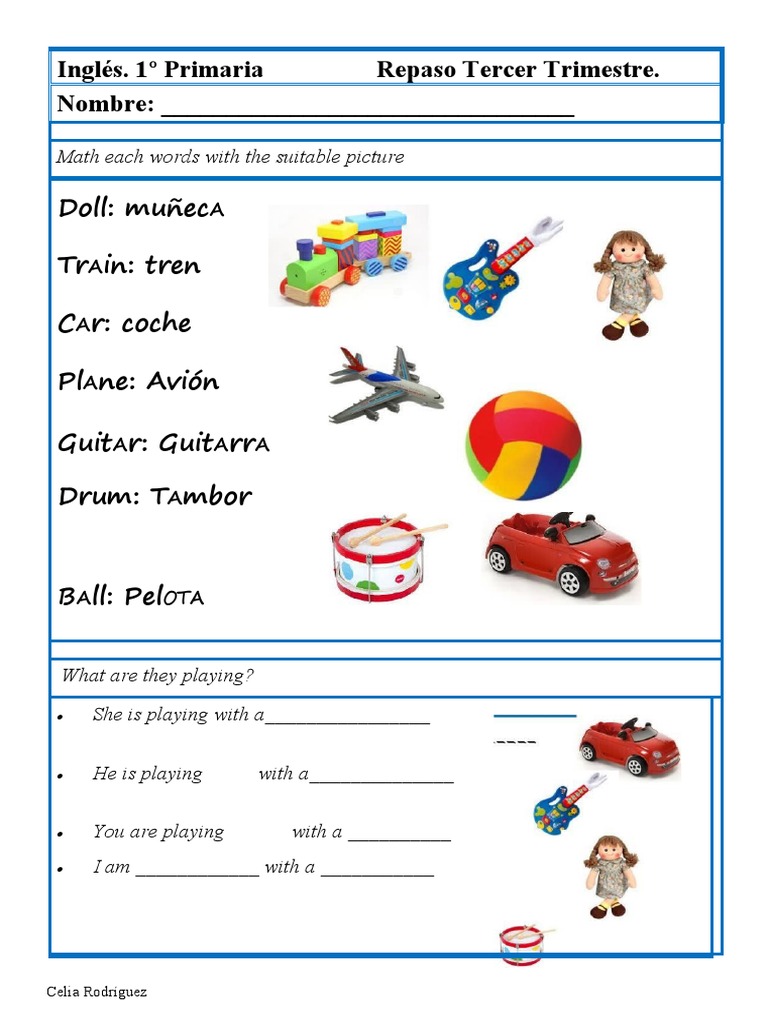 Repaso de Inglés 1º Primaria: Tercer Trimestre | PDF | Idiomas del ...