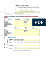 Formato Solicitud de Cambio de Datos