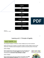 Iie GPCL 5112 Learning Unit 2 Lecturer Notes (Principle of Legality) 2020