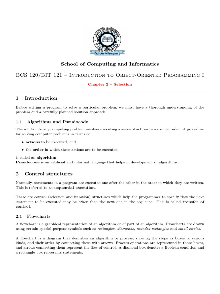 Chapter 2 Selection | PDF | Algorithms | Computer Programming