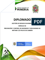 Prevención y Control de Incendios y Explosiones de Metano y o Polvo de Carbón