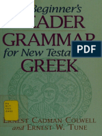 CADMAN COLWELL, Ernest (2001) - A Beginner's Reader-Grammar For New Testament Greek PDF