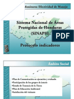 Metodología Monitoreo Efectividad de Manejo Sistema Nacional de Áreas Protegidas de Honduras (SINAPH) Protocolo Indicadores