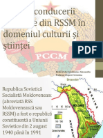 Politica Conducerii Sovietice Din RSSM În Domeniul Culturii