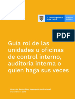 Guía Rol de Las Unidades u Oficinas de Control Interno, Auditoría Interna o Quien Haga Sus Veces - Diciembre de 2018