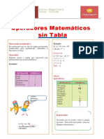 Reforzamiento Matemático - Operaciones Matemáticos Sin Tabla
