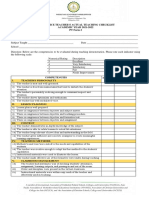 MONITORING SHEET Actual Teaching Checklist FORM 2