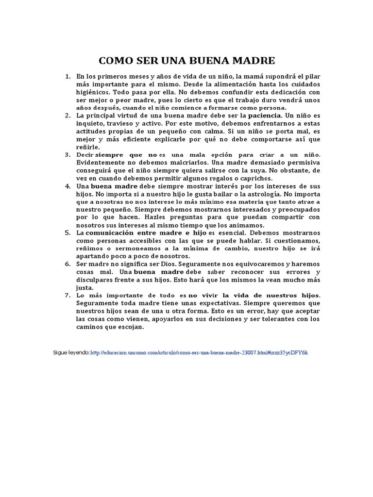 Manual de Una Buena Madre | PDF