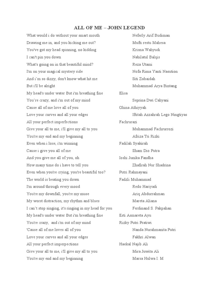 All of Me | PDF