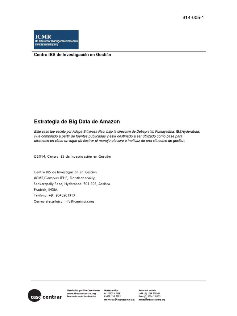 Estrategia de Big Data en Amazon | PDF | Big Data | Comercio electrónico