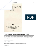Oscar Wilde's Only Novel, "The Picture of Dorian Gray