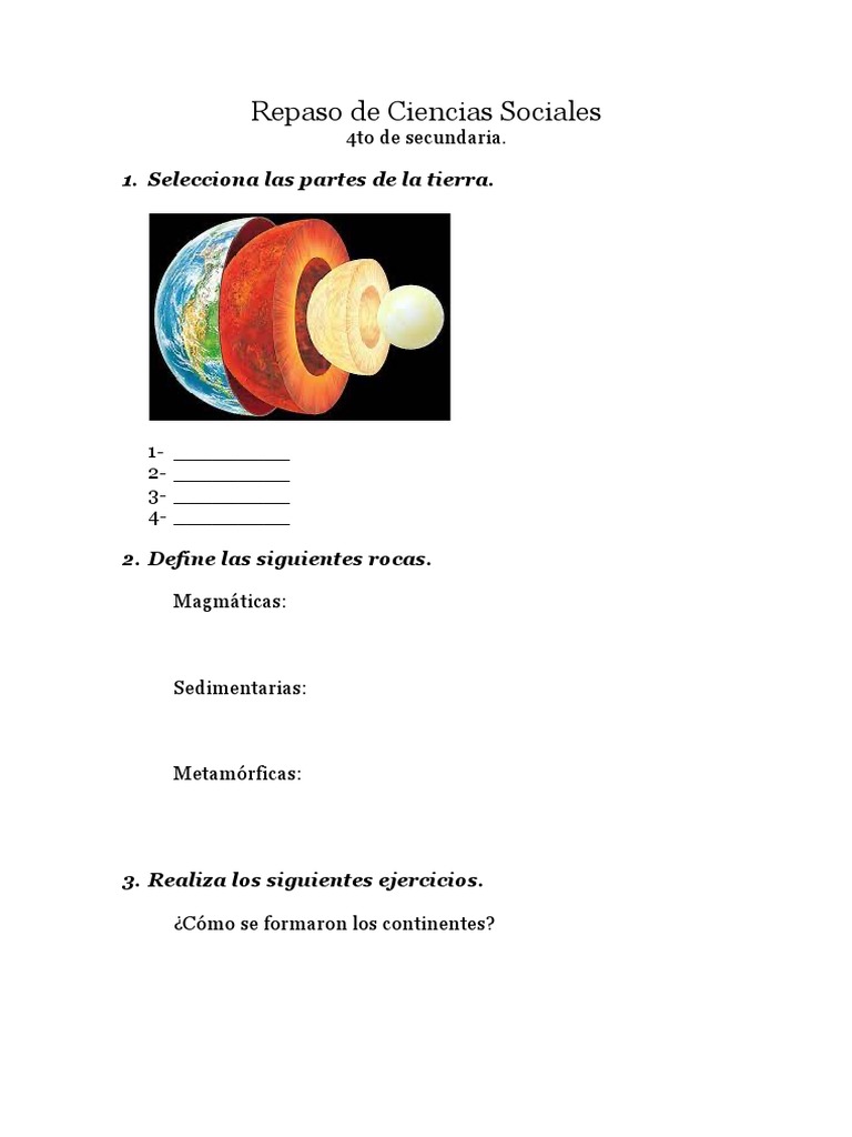 Repaso de Ciencias Sociales 4to Secundaria | PDF | Agua | El ciclo del agua