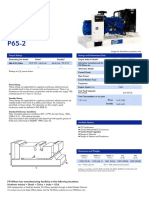 P65-2 Diesel Generator Technical Specifications and Dimensions