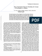 The Importance of Callous-Unemotional Traits For Extending The Concept of Psychopathy To Children