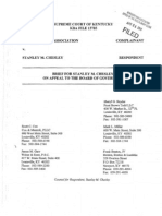 Kentucky Bar v. Stanley Chesley, Chesley's Brief On Appeal & Motion To Abate, 4/25/11