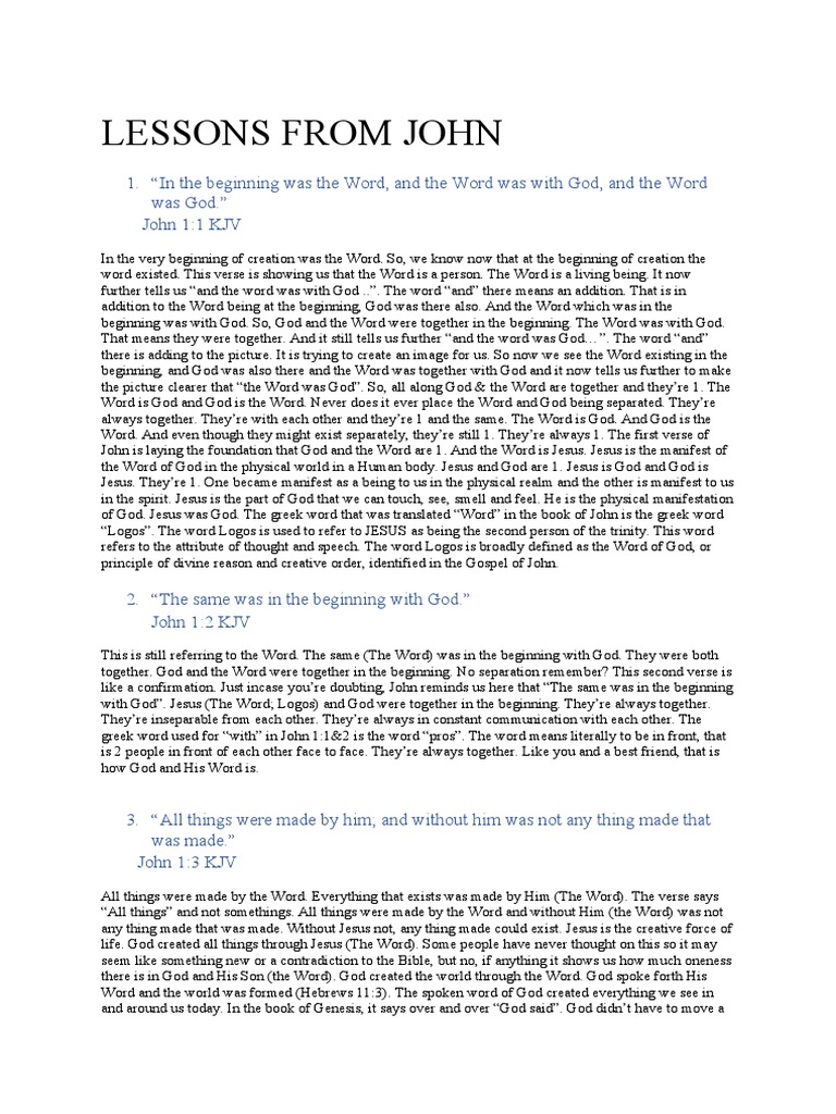 John 1 | Download Free PDF | Logos (Christianity) | Gospel Of John
