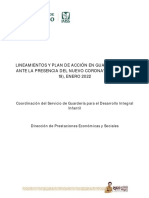 Lineamientos y Plan de Acción Ante Presencia de COVID-19 en Guarderías IMSS, 17enero2022