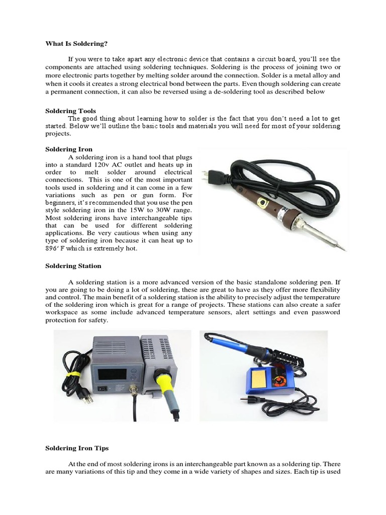 Basic Soldering PDF Soldering Solder