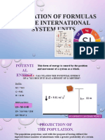 Apllication of Formulas of The International System Units