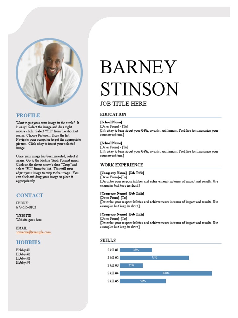 Barney Stinson Resume PDF Computing Software