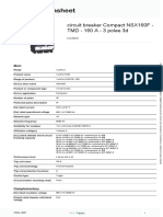 Product Datasheet: Circuit Breaker Compact NSX160F - TMD - 160 A - 3 Poles 3d
