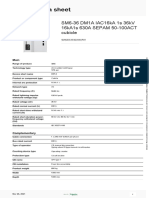 Product Data Sheet: SM6-36 DM1A IAC16kA 1s 36kV 16ka1s 630A SEPAM 50-100ACT Cubicle