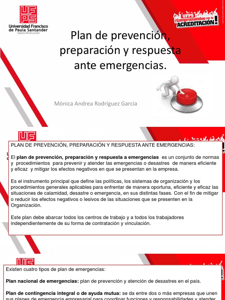 Plan de Prevención, Preparación y Respuesta Ante Emergencias | PDF ...