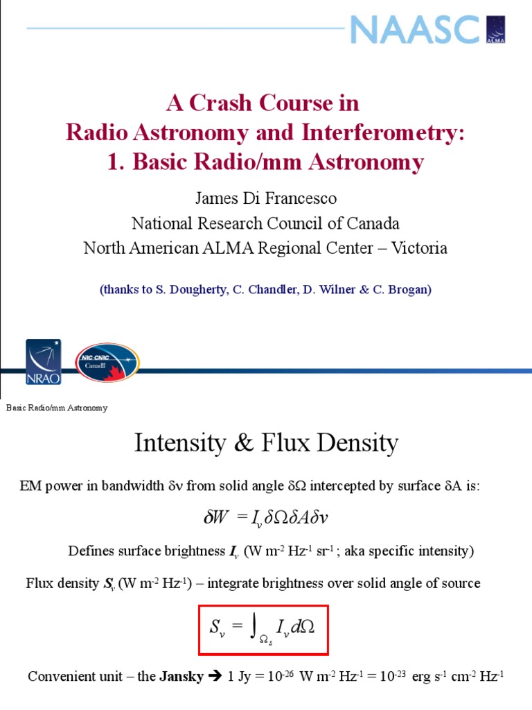 A Crash Course in Radio Astronomy and Interferometry 1. Basic Radio/mm